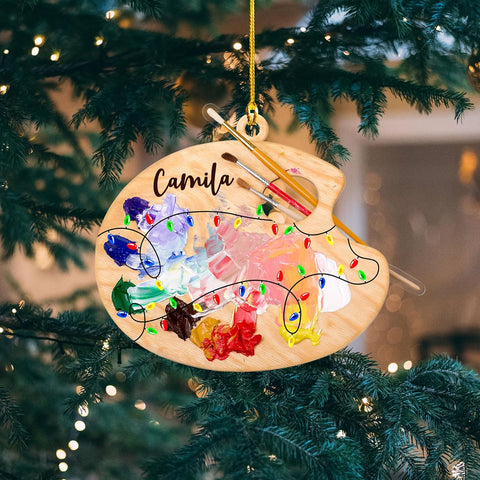 AOVL Personalized Painting Ornament, Artist Christmas Ornament, Drawing Ornament Gift, Painter Christmas Ornament, Painting Artist Ornament, Painting Tool Ornament Painter (Painting 15)