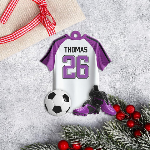 AOVL Personalized Soccer Player Ornament Soccer Christmas Xmas Ornament Soccer Christmas Xmas Ornament Gift for Soccer Players Soccer Lovers Soccer Players for Men Women (SC6)