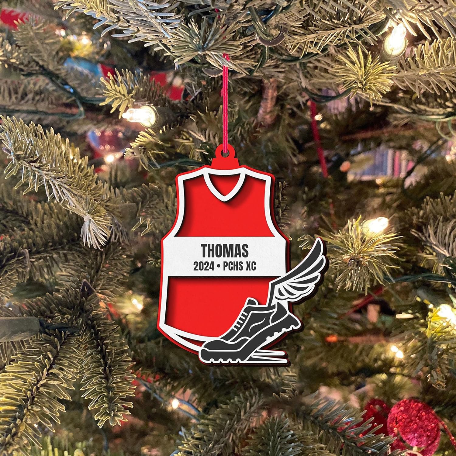 Artparel Custom Runner Ornament 2024 Track and Field Ornament Custom Marathon Ornament Running Christmas Ornament Gift for Runner Running Man Running Lovers Running Ornaments for Xmas (RN2)