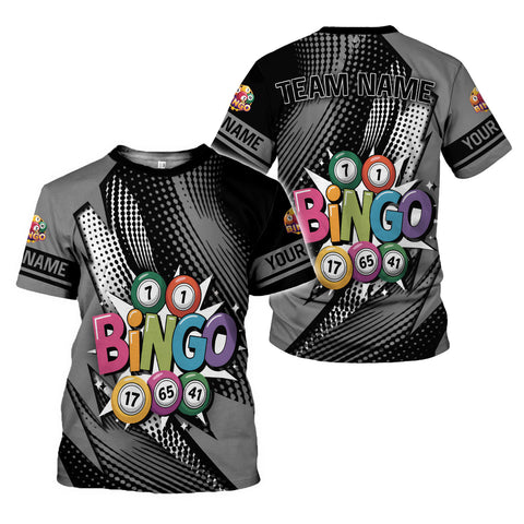 Personalized 3D BINGO Shirt with Name, Custom Bingo game Shirts for Team, Men Women unisex 3D shirt