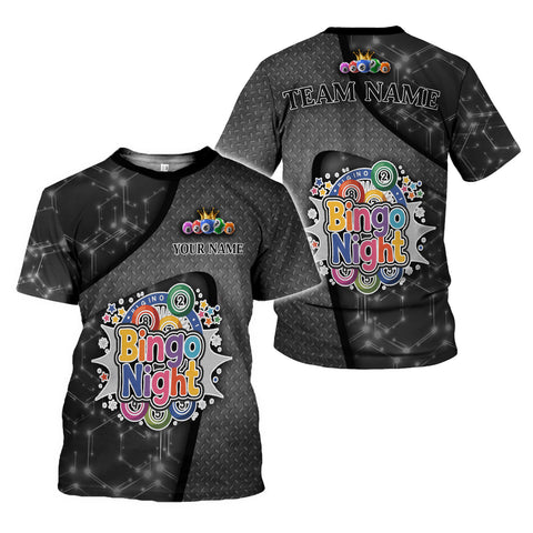Personalized Name Team Name BINGO 3D Shirt, Custom Bingo game Shirts for Team, Men Women unisex T shirt