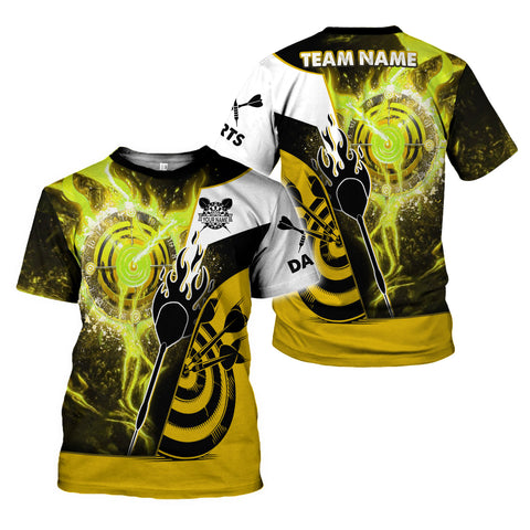Personalized Dart 3D Shirts, Custom Name Team Dartboard Shirt for Men Women