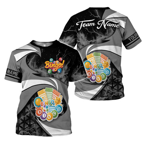 Custom Team Name and Name BINGO 3D Shirt for Men Women, Custom Bingo game Shirts for Team