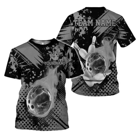 Custom Team Name and Name Bowling Shirt, 3D Bowling Shirts for Men, Short Sleeve Shirts for Team Bowling