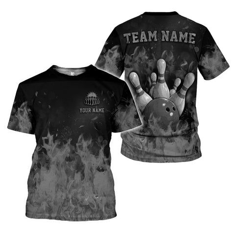 Custom Name 3D Bowling Shirt, Bowling Shirts for Men, Short Sleeve Shirts for Team Bowling