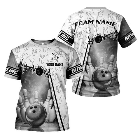 Custom Name Team Name 3D Bowling Shirt, Bowling Shirts for Men Women, Short Sleeve Shirts for Team Bowling