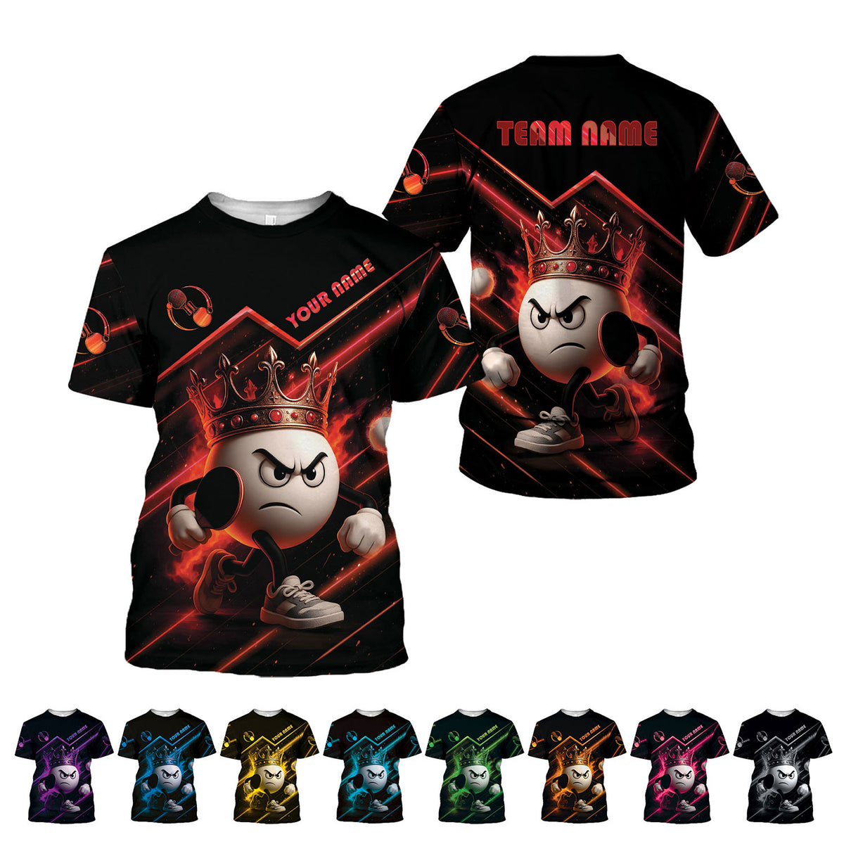 Custom Name Team's Name Table Tennis 3D T Shirt, personalized Table Tennis Shirts for Team, Men Women unisex shirt 3d