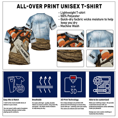 Personalized Name Logger 3D Shirtn, Arborist gift shirt, Short Sleeve unisex Tee Casual Wear unisex shirt for men women