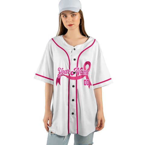 Personalized Name Breast Cancer Jersey, Together we Fight Jersey, Baseball Breast Cancer Survivor Pride Jersey