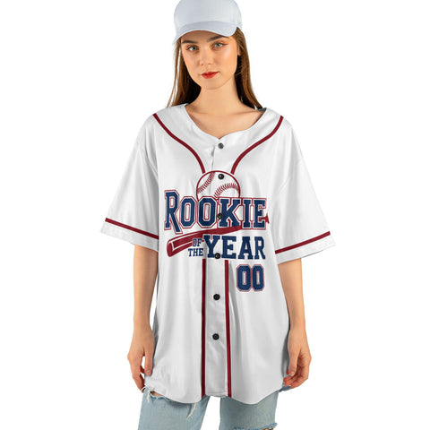 Personalized Name and Number Rookie Year Baseball Jersey for Men Women, Baseball Shirts for baseball player