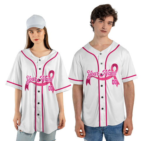 Personalized Name Breast Cancer Jersey, Together we Fight Jersey, Baseball Breast Cancer Survivor Pride Jersey
