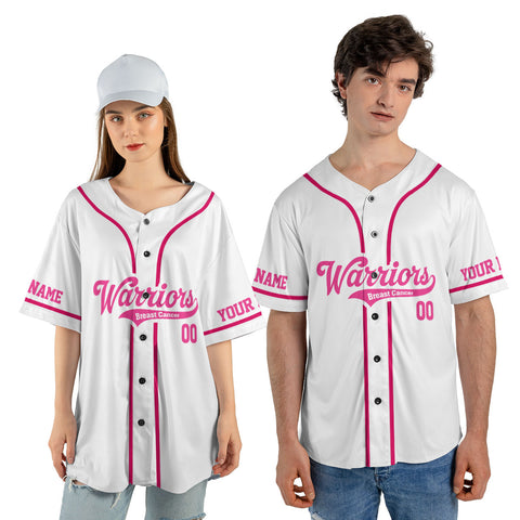 Custom Name Number Breast Cancer Jersey, Nobody fight alone Strike out Breast Cancer Jersey, Breast Cancer Survivor Pride Jersey