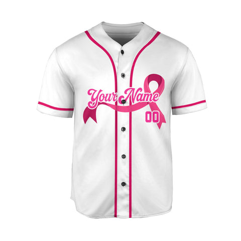 Personalized Name Breast Cancer Jersey, Together we Fight Jersey, Baseball Breast Cancer Survivor Pride Jersey