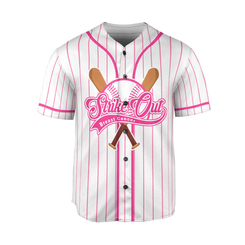 Custom Name Number Breast Cancer Baseball Jersey, Breast Cancer Survivor Pride Jersey