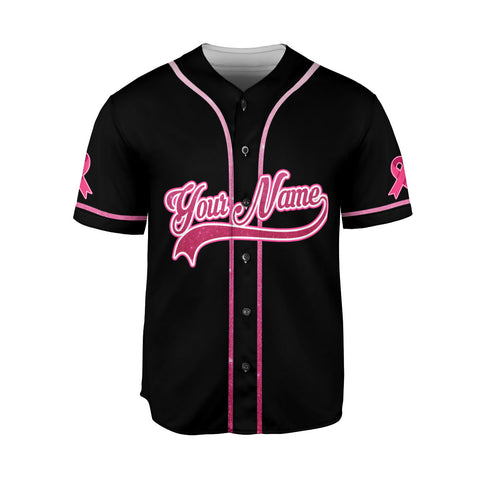 Personalized Name Breast Cancer Baseball Jersey, Breast Cancer Survivor Pride Jersey for Women