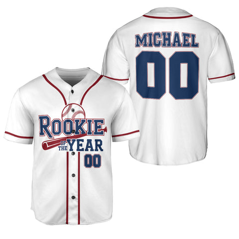 Personalized Name and Number Rookie Year Baseball Jersey for Men Women, Baseball Shirts for baseball player