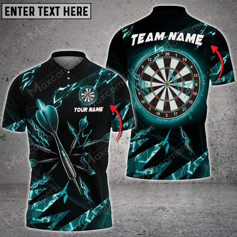 Mostprints Darts Cracked Glass Patten Color Options Personalized Name, Team Name Unisex 3D Shirt