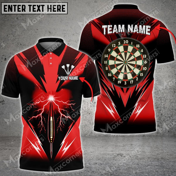 Mostprints Darts Lightning Sport Jersey Pattern Color Options Personalized Name, Team Name Unisex 3D Shirt (4 Colors)