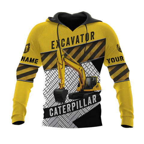 Custom Name Excavator 3D Shirt Design, Short Sleeve Tee for Men Women Graphic Top Casual Wear
