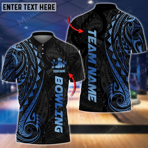 Mostprints Bowling And Pins Maori Multicolor Option Customized Name 3D Shirt