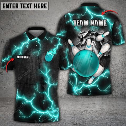 Mostprints Bowling Ball And Pins The Power Of The God Of Thunder Multicolor Option Customized Name 3D Shirt (4 Colors)