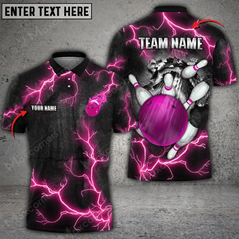 Mostprints Bowling Ball And Pins The Power Of The God Of Thunder Multicolor Option Customized Name 3D Shirt (4 Colors)