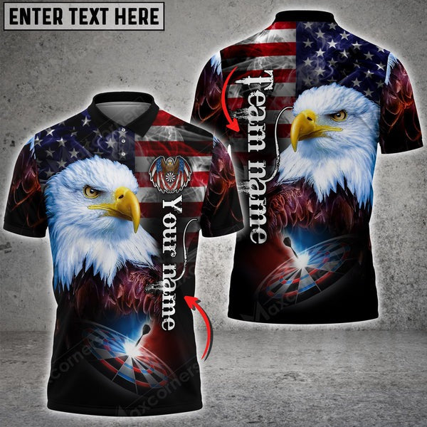 Mostprints American Eagle Pride Darts Personalized Your Name, Team Name 3D Shirt