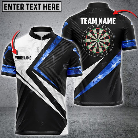 Mostprints White Smoke Darts Multicolor Option Personalized Name 3D Shirt