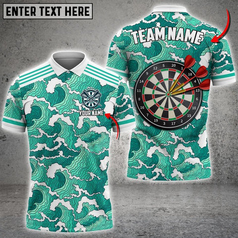 Mostprints Darts Tsunami Color Options Personalized Name, Team Name Unisex 3D Shirt