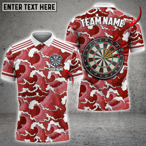 Mostprints Darts Tsunami Color Options Personalized Name, Team Name Unisex 3D Shirt