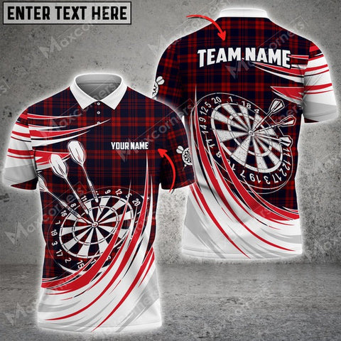 Mostprints Darts Plaid Color Options Personalized Name, Team Name Unisex 3D Shirt ( 4 Colors )