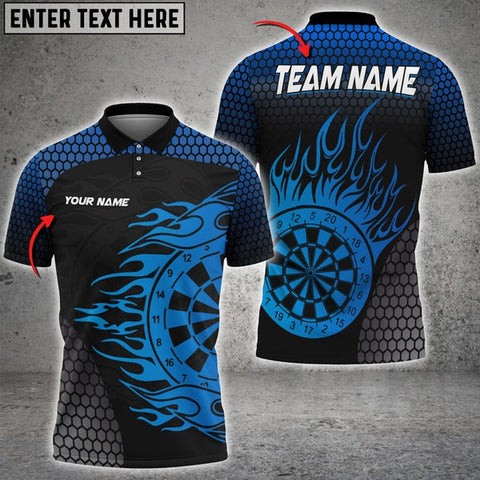 Mostprints Darts Pattern Fire Color Options Personalized Name, Team Name Unisex 3D Shirt