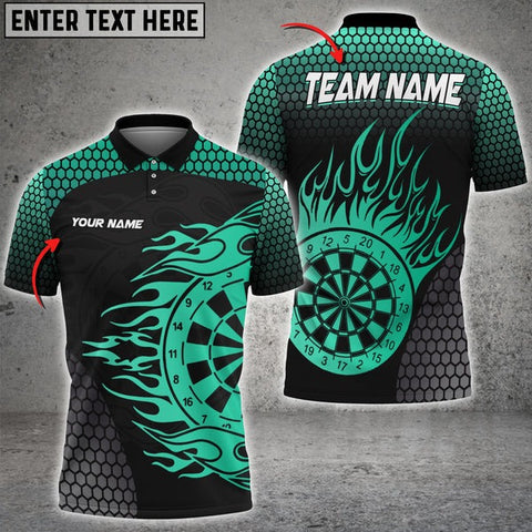 Mostprints Darts Pattern Fire Color Options Personalized Name, Team Name Unisex 3D Shirt