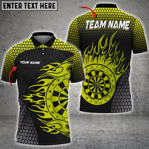 Mostprints Darts Pattern Fire Color Options Personalized Name, Team Name Unisex 3D Shirt