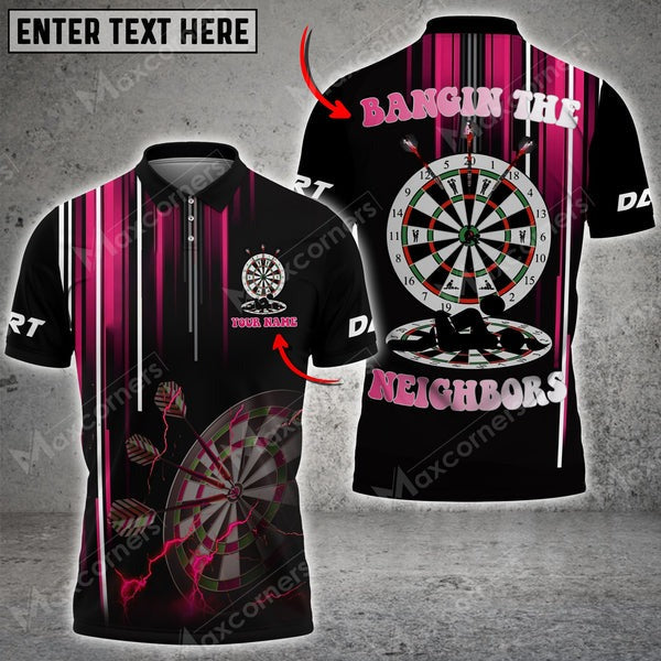 Mostprints Pink Sexy Dart Board Personalized Name, Team Name 3D Shirt