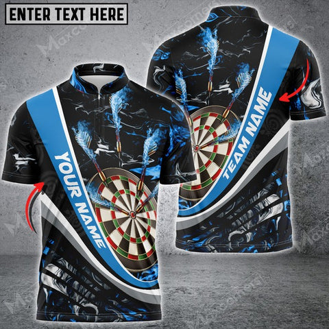 Mostprints Flaming Magma Darts Multicolor Option Personalized Name 3D Shirt ( 4 Colors )