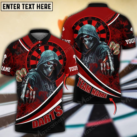 Mostprints Christmas Darts Cool Skull Options Personalized Name, Team Name Unisex 3D Shirt (4 Colors)