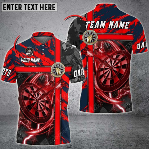Mostprints Cross Metal Darts Personalized Name, Team Name Unisex 3D Shirt