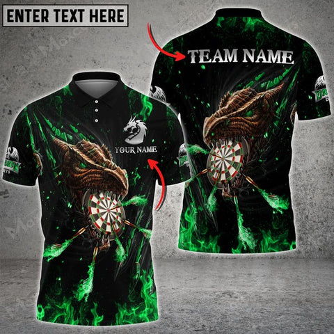 Mostprints Fire Dragon Darts Multicolor Option Personalized Name 3D Shirt