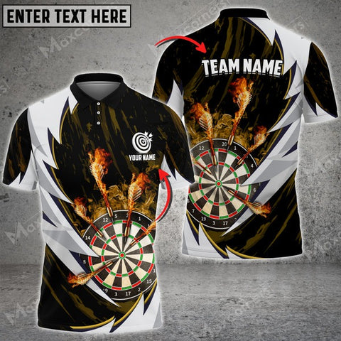 Mostprints Fire Thunderstorm Darts For Team Design Multicolor Option Personalized Name 3D Shirt ( 6 Colors )