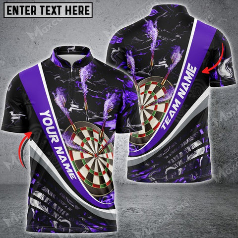 Mostprints Flaming Magma Darts Multicolor Option Personalized Name 3D Shirt ( 4 Colors )