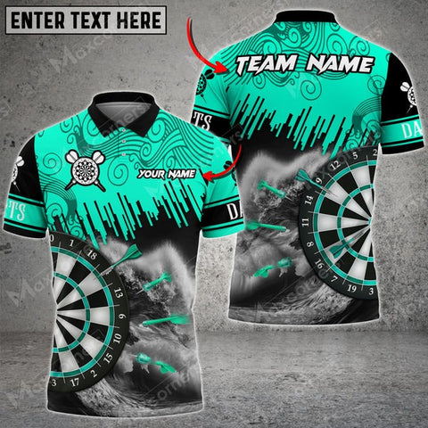 Mostprints Darts Seawave Color Options Personalized Name, Team Name Unisex 3D Shirt ( 4 Colors )