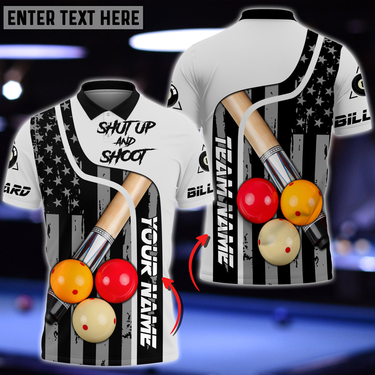 Mostprints Billiards Carom Expertise Personalized Name 3D Shirt