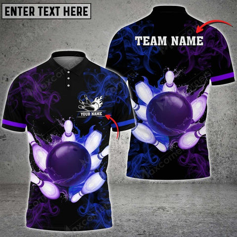 Mostprints Bowling Ball And Pins Equal Battle Multicolor Option Customized Name 3D Shirt (4 Colors)