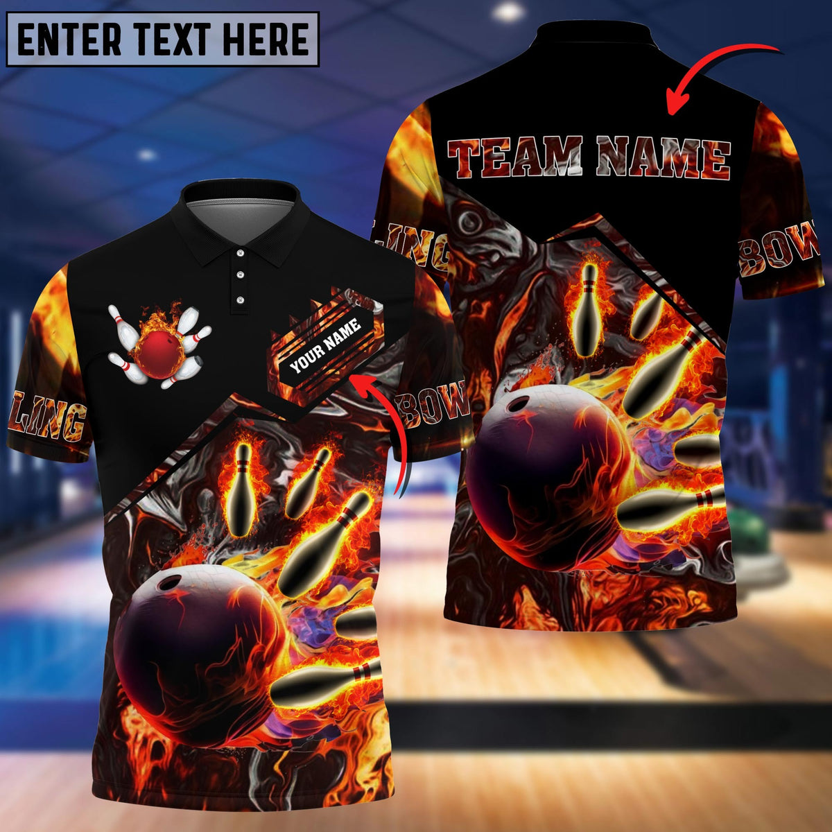 Mostprints Volcanic Rock Bowling And Pins Multicolor Option Customized Name 3D Shirt