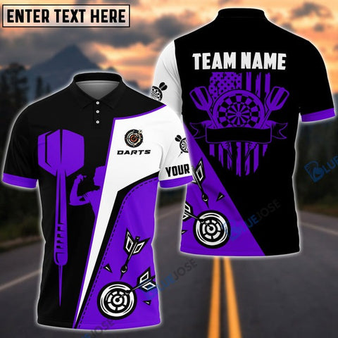 Mostprints Dart Board US Flag Personalized Name, Team Name 3D Shirt (4 Colors)