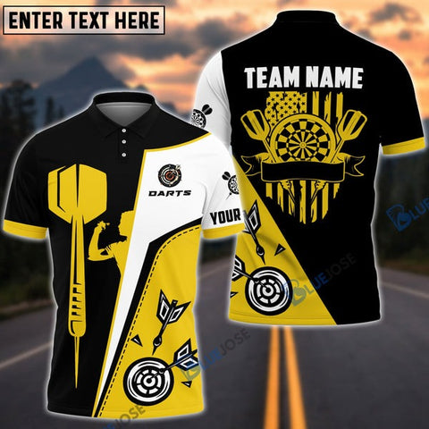 Mostprints Dart Board US Flag Personalized Name, Team Name 3D Shirt (4 Colors)