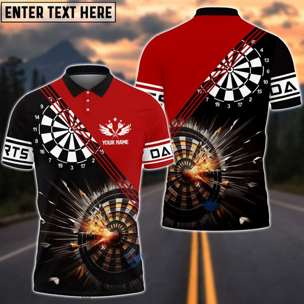 Mostprints Red Darts Personalized Name And Team Name 3D Shirt