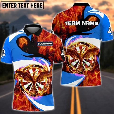 Mostprints Flaming Phoenix Darts Multicolor Option Personalized Name 3D Shirt