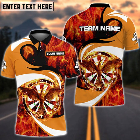 Mostprints Flaming Phoenix Darts Multicolor Option Personalized Name 3D Shirt